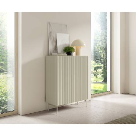 Komoda ryflowana kszmir 100 cm 2-drzwiowa MIGEL